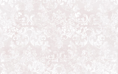 Rococo texture pattern Vector. Floral ornament decoration. Victorian engraved retro design. Vintage grunge fabric decors. Luxury fabrics