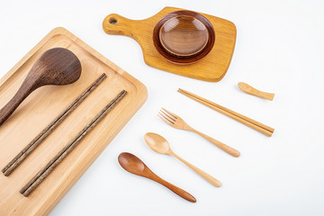 Wall Mural - Wooden tableware cookware