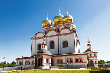 Wall Mural - Russian orthodox church. Iversky monastery in Valdai