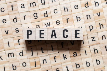 Wall Mural - Peace word concept