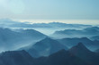 canvas print picture - Nebelschwaden in den Tälern des Voralpenlandes
