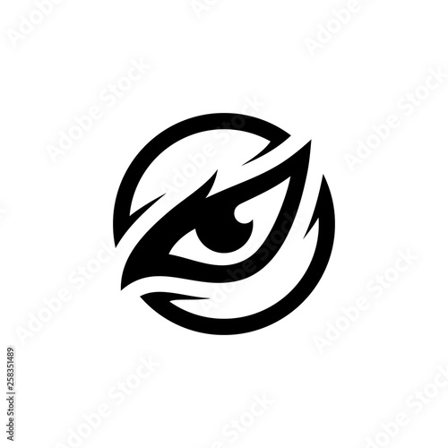 Eagle Eyes Bird Hawk Animal Black Circle Vector Logo Design Inspiration Stock Vector Adobe Stock
