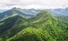 Mountains Covered With Pristine Primary Forest Dominate The Landscape In This Aerial Shot Of The Cockscomb Basin, Belize.