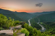 Spring mountain / Panoramic view of a spring forest and meanders of Arda river near Kardzhali, Bulgaria