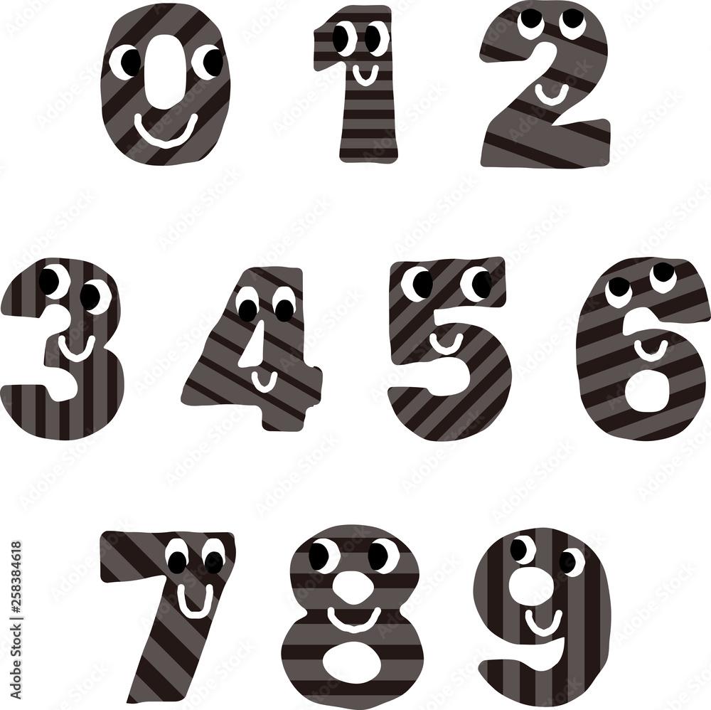 数字 かわいい フォント