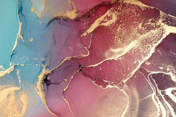  Abstract colorful background, wallpaper. Mixing acrylic paints. Modern art. Marble texture. Alcohol ink colors  translucent