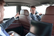 © ASDF - businessman traveling in a luxury ca