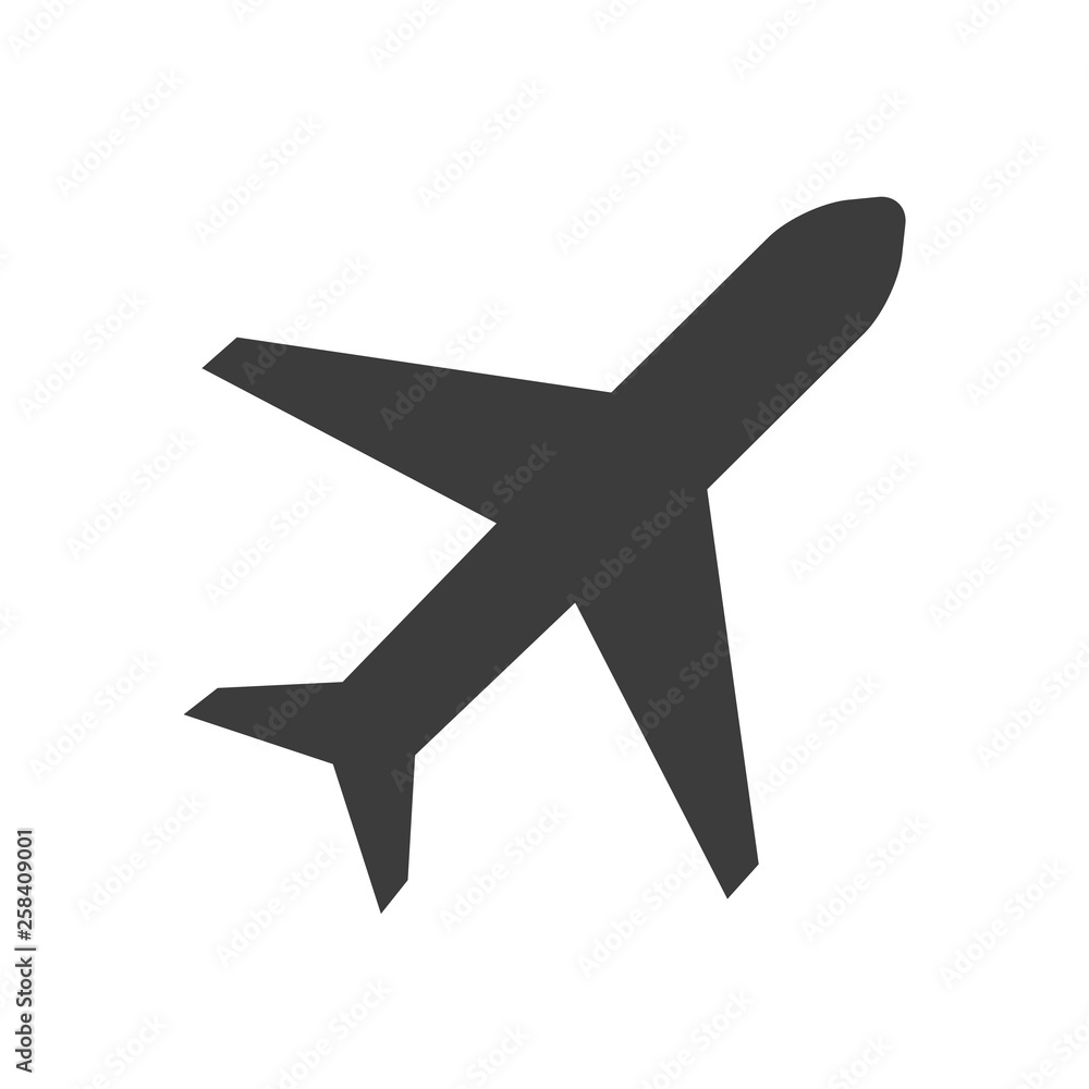 plane vector icon in modern flat style isolated. Symbol plane is good for your web design. - obrazy, fototapety, plakaty 