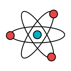 Sticker - atom molecule isolated icon