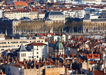 Wall Mural - église saint françois de sales et université lumière à LYON