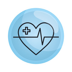 Wall Mural - heart cardio isolated icon