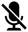 Microphone Off Mute Vector Icon