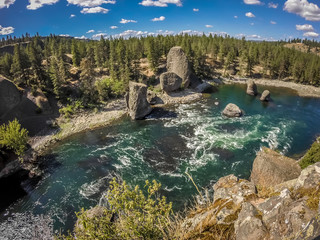 Wall Mural - At riverside bowl and pitcher state park in spokane washington