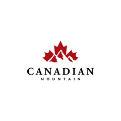 canadian maple mountain logo design