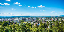 Spokane Washington City Skyline And Spokane Valley Views