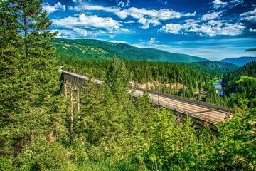 flathead river rapids in glacier national park montana