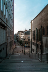   Brussels street view in cloudy day
