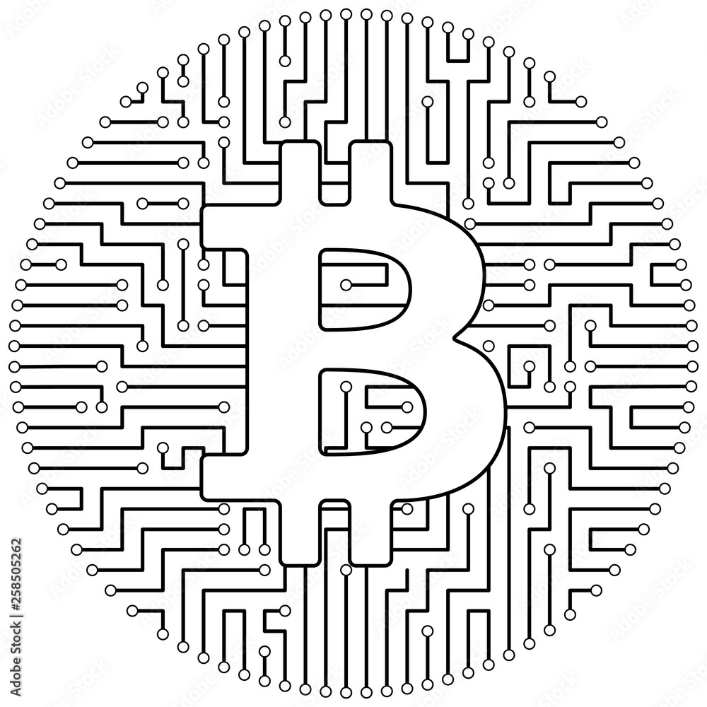 Bitcoin - cryptocurrency coin. Vector thin line design single isolated  icon. Lineart illustration on white background Stock Vector | Adobe Stock