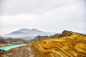 Wall Mural - Dawn on the top of the mountain. 