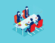 © zenzen - Business and Financial advisor. Concept business vector illustration, Meeting, Data, advice.