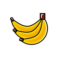 Wall Mural - fresh banana fruit icon
