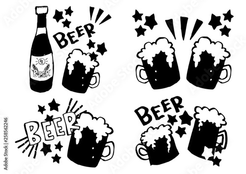 ビアガーデン ビールの手書きイラスト素材 ベクター セット Buy This Stock Vector And Explore Similar Vectors At Adobe Stock Adobe Stock