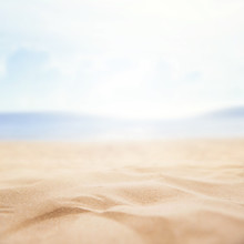 Summer Sand Beach And Sea Background.