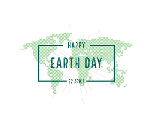 Wall Mural - Earth day. Illustration for Happy earth day. Vector in flat style. 22 April.