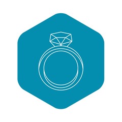 Wall Mural - Ring icon. Outline illustration of ring vector icon for web