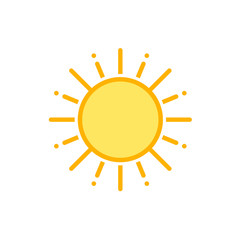 Poster - flat sun icon