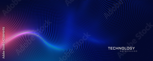 Fotografía abstract technology particles mesh background