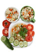 © Николай Григорьев - Porcelain plate with vegetable soup on white background