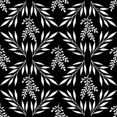 Abstract pattern black and whit doodle