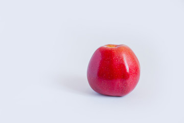 red apple on white background