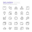 © Skellen - Collection of delivery line icons. 48x48 Pixel Perfect. Editable stroke