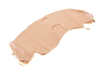 Wall Mural - Liquid foundation stroke isolated on a white background. Concealer.