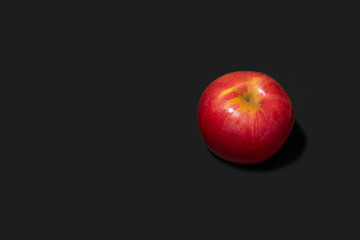 apple on black background