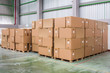 © ekkaluck - Rows of material boxes or product boxes in warehouse area.
