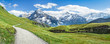 Leinwandbild Motiv Wanderurlaub in den Schweizer Alpen bei Grindelwald