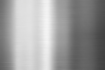 Brushed metal texture. Vector steel background with scratches.