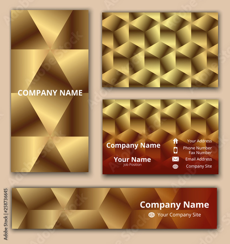 Corporate Identity Set Of Business Card Banner And Invitation