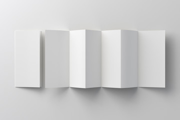 Blank six fold, twelve pages brochure booklet