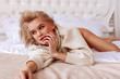 © zinkevych - Dark-eyed woman with nice natural makeup just chilling at home
