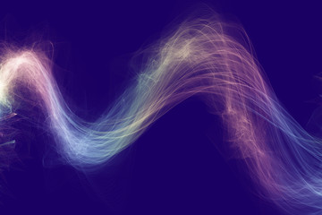 Beuatiful abstract background with smooth spectrum color gradient and white flame wave curve