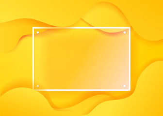 Leinwandbilder - Creative fluid poster with glass transparent frame for a text. Vector template for web, print, magazine, landing, party, promo design