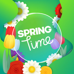 Leinwandbilder - Spring time concept. Vector template