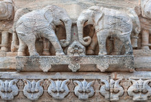 Bas-relief At Famous Ancient Jagdish Temple In Udaipur, Rajasthan, India