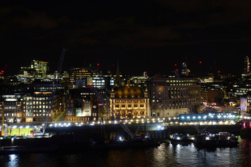 Wall Mural - Night shot from iconic Saint Paul Cathedral in the heart of City of London, United Kingdom