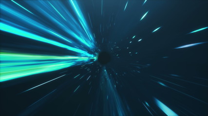 Wall Mural - 3d illustration tunnel or wormhole, tunnel that can connect one universe with another. abstract spee