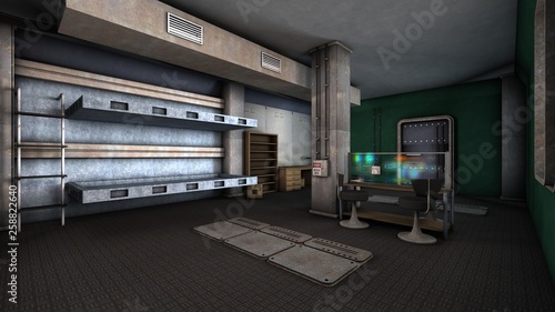 Concept Art Of Science Fiction Interior Buy This Stock
